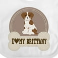 thumbnail image 4 of Inktastic Brittany Spaniel Puppy or Dog Girls Baby Bib, 4 of 4