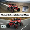 thumbnail image 2 of iRerts 12V Powered Ride on Toys UTV, Kids Ride on Cars with Remote Control, Bluetooth, Music, LED Lights, 4 Wheels Suspension, Kids Cars Electric Vehicles for Boys Girls Ages 3-6 Gifts, Red, 2 of 7