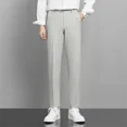 thumbnail image 3 of Pantalones de traje masculino recortados Pantalones de verano blancos rectos para hombre Sastrería 2024 Ropa de diseñador Vestido elegante de estilo coreano de lujo, 3 of 5