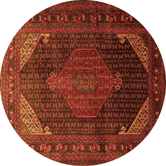 Ahgly Company Indoor Round Persian Orange Traditional Area Rugs, 5' Round