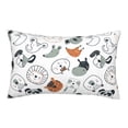 thumbnail image 3 of LNWH Rectangle Pillow Cover, Animal Head Line Drawing Art Pattern Cushion Covers Pillowcase for Couch Bedroom Sofa, 16"x24", 3 of 8