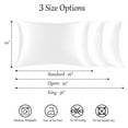 thumbnail image 3 of PiccoCasa 1 Pack 19mm Silk Pillowcase for Hair and Skin with Zipper Queen Snow White, 3 of 8