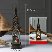 Christmas Snow Globe Lantern Water Nativity Scene & Manger Scene with Music & Timer, USB Lined/Battery Operated Lighted Lantern for Christmas Festival Decoration Gifts