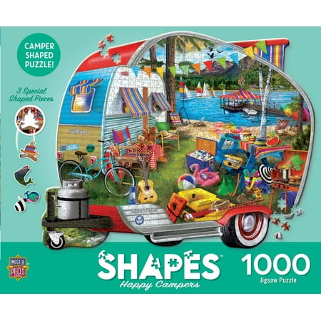 UPC: 0705988721434 | MasterPieces 1000 Piece Jigsaw Puzzle – Happy Campers – 25.6 x20.4