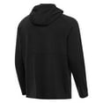 thumbnail image 3 of Men's Antigua  Heather Black Wyoming Cowboys Spikes Quarter-Zip Hoodie, 3 of 3