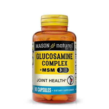 Mason Natural Glucosamine Complex Plus MSM with Vitamin C - Supports Joint Health, Improved Flexibility and Mobility, 90 Capsules, 4.40