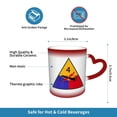 thumbnail image 4 of Taza de café de cerámica para veteranos de la 4.ª División Blindada del ejército de EE. UU., taza de té mágica para la oficina, hogar, taza de cielo estrellado que cambia de color sensible al calor,, 4 of 5