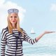 thumbnail image 5 of Blue and White Sailor Hats Sailor Hat for Costume Accessory, Fancy Dress Party (3 Packs), 5 of 5