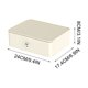 thumbnail image 2 of Cosmetic Storage Box Organizer | Desktop Makeup Holder - Classic Cream Plastic Case | Multi-Compartment Tray for Brushes Lipsticks Nail Polish | 9.4 x 6.9 x 3.1 in | 1 Pack, 2 of 6