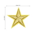 thumbnail image 2 of Uxcell Parche de Hierro de 5 Estrellas Pequeño Bordado para Ropa 1.14x1.14" Paquete de 15 Amarillo Dorado, 2 of 7