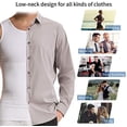 thumbnail image 5 of MINKUROW Mens Body Shaper Compression Tank Top Slimming Shapewear Abdomen Undershirt White,M, 5 of 7
