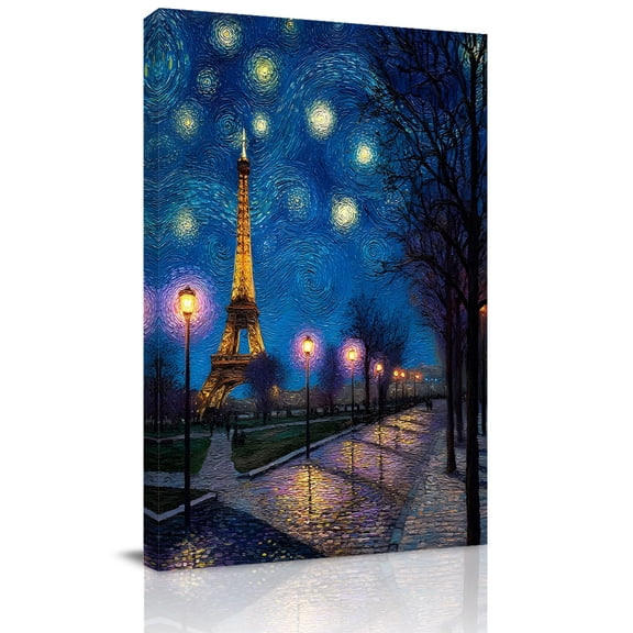 Canvas Wall Art, Blue City Framed Canvas Prints for Living Room Office, Modern Abstract Art Contemporary Luxury Large Gallery Wrapped Wall Decor for Home Office, Gifts, 16"x24" Ship Next Day