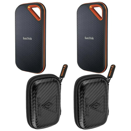 SanDisk 2 Pack 1TB Extreme PRO Portable SSD V2 with Case
