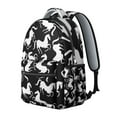 thumbnail image 2 of Unicorn and Horse Floral Print Student School Backpack with Pony Foal Rainbow Pattern Retro Rural Cute Design, 2 of 5