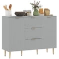 thumbnail image 1 of HOMCOM Sideboard Buffet Cabine w/ 3 Drawers and Adjustable Shelves, Grey, 1 of 10