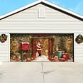 thumbnail image 3 of Large Garage Door Banner Outdoor Holiday Season Festive Welcome Sign Featuring Santa Sleigh Reindeer Snowman Design for Christmas Celebration, 3 of 3