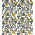 thumbnail image 3 of Ambesonne Yellow Grey Duvet Cover Sets, Zig Zag Triangles, 2-Twin, Charcoal Grey Marigold, 3 of 3