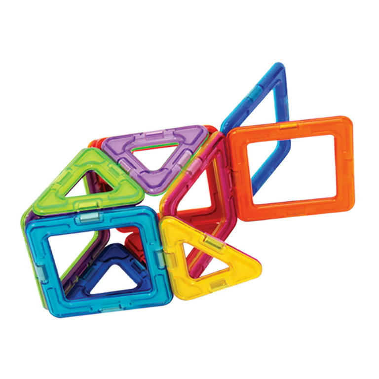 Magformers Basic Rainbow Set Multicolor Magnetic Tiles 30 Pieces