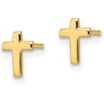 thumbnail image 2 of Solid 14k Yellow Gold Polished Cross Post Earrings - 6.49mm, 2 of 6