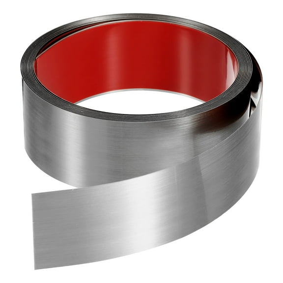 Uxcell 16.4ft x 1.97" Wall Trim Self Adhesive Stainless Steel Brushed Finish Trim Silver