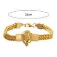 thumbnail image 6 of Dbuoem Men Bracelet Lion Decor Hip Hop Style Bracelet Round Smooth Fine Workmanship Wristband Wristwear, 6 of 7