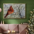 thumbnail image 6 of Cardinal in Snow II - Framed Gallery Wrapped Holiday Canvas - 25 x 37 - Gold Frame, 6 of 8