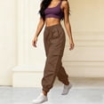 thumbnail image 6 of Kezqiaxn Womens Cargo Pants Summer Drawstring Elastic Waist Outdoor Quick Dry Casual Trousers with Pockets Fashion Clothing, 6 of 9