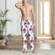 thumbnail image 2 of Fotbe Orchids Flowers Pantalones de Pijama para Hombre, Pantalones de Dormir, Pantalones de Casa con Cintura Ajustable y Bolsillos-Large, 2 of 6
