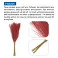 thumbnail image 4 of Uxcell 20Pcs Pampas Artificial Grass 21.65" Fake Pampas for Wedding Decoration Burgundy, 4 of 7