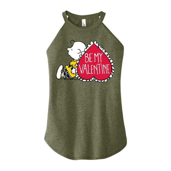 Peanuts - Be My Valentine - Juniors High Neck Tank Top