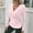 Pink, variant on DAFPZW Women's Long Sleeve Deep V Neck Tops Wrap Ruched Slim Fit Lightweight Shirts Fashion Y2k Button Side Tunic Blouse