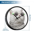 thumbnail image 3 of Indoor 12' Voice-Activated Luminous Decoration Wall Clock With LED Night Light Luxurious Cat, 3 of 8
