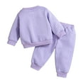thumbnail image 4 of Xyant Toddler Baby Girl Clothes Cute 3D Floral Infant Long Sleeve Sweathsirt Fall Winter Outfits Kids Pullover Pants Set (Purple,12-18 Months), 4 of 7