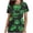 Vert Menthe, variante sur FcBaudy Hauts pour Femmes, Chemisiers et Chemises à Manches Courtes à Col en V pour Femmes, Mode Décontractée d'Halloween Imprimée, Haut d'Allaitement à Manches Courtes à Col en V avec Poche pour Femmes, Blouse en Polyester