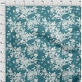 thumbnail image 3 of oneOone Silk Tabby Teal Green Fabric Florals Quilting Supplies Print Sewing Fabric By The Yard 42 Inch Wide-VCC, 3 of 4