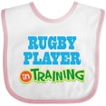 thumbnail image 3 of Inktastic Rugby Player in Training Boys or Girls Baby Bib, 3 of 4