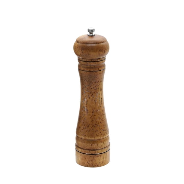 Molinillo de pimienta de madera, sal manual de molino de pimienta de especias de madera maciza de 8 pulgadas