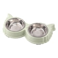 thumbnail image 3 of Clearance Pet Feeder Bowl Duble Bowl Kitten Food Water Feefer Stainless Steel Small Dogs Cats Drinking Dish for Pet Supplies Feeding Bowls, 3 of 5