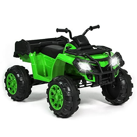 Best Choice Products 12V Powered Extra-Large Kids ATV Quad 4 Wheeler Ride On Spring Suspension MP3 Lights Storage