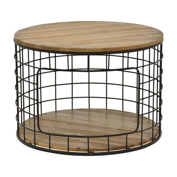 Lightweight upside down wire basket rounded table