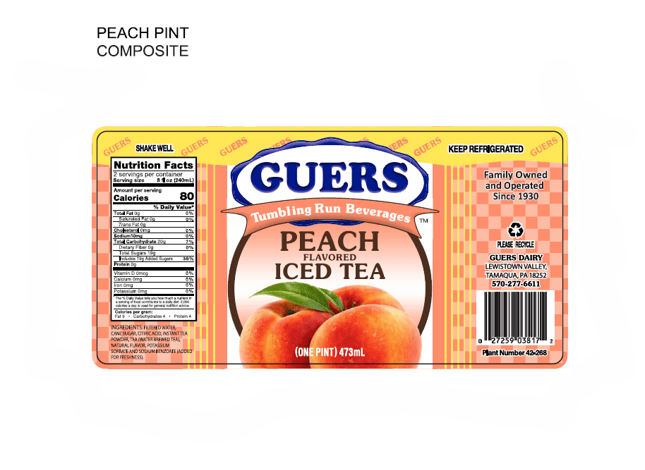 Guers Peach Tea pint
