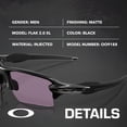 thumbnail image 2 of Oakley 0OO918 Flak 2.0 XL Rectangle Shaped Non-Polarized Sunglasses for Men - Includes Official Eyewear Kit - Matte Black Frame with Prizm Grey Lens, 2 of 5