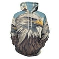 thumbnail image 3 of Eagle Hoodies Long Sleeve Casual Hoodie Winter Oversize Loose Hooded Sweatshirts, 3 of 5
