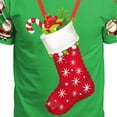 thumbnail image 3 of AURIGATE Men's Fashion Christmas Funny Print Slim Youth Short Sleeve T-shirt Tops, 3 of 3