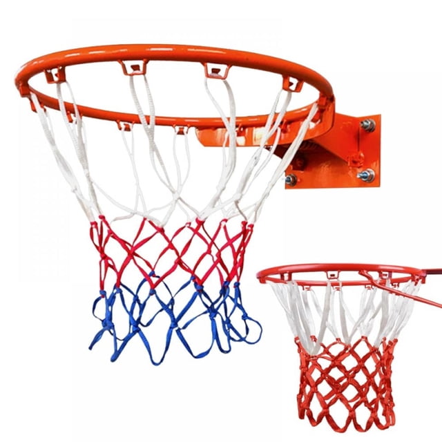 Filet de Basketball Toutes Saisons Robuste, Rouge Blanc et Bleu/rouge et Blanc, Nylon