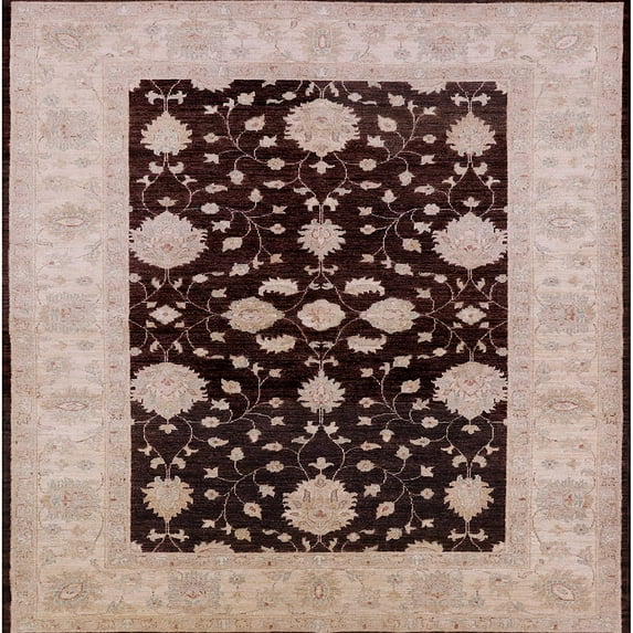 Ahgly Company Machine Washable Indoor Square Industrial Modern Rose Pink Area Rugs, 3' Square
