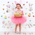 thumbnail image 5 of CoreLiving Happy Easter Window Clings Oil Painting Bunny Eggs Design Spring Decorations for Glass Windows Home Office Gift Supplies Holiday Party Favors, 5 of 9
