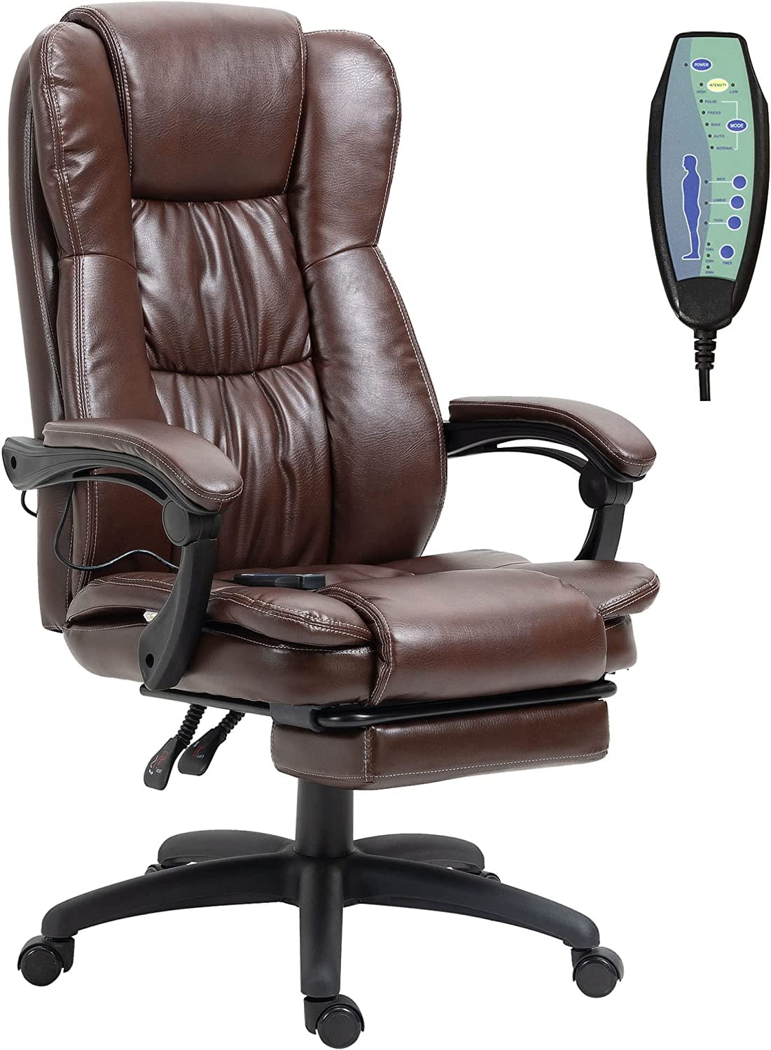 High Back Massage Office Chair with 6Point Vibration, 5 Modes