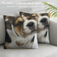 thumbnail image 3 of Ollo0ord Throw Pillow Cover  Square Decorative Pillowcase English-Bulldog Double-Sided Print Cushion Covers for Couch Bed Sofa Living Room White, 3 of 5