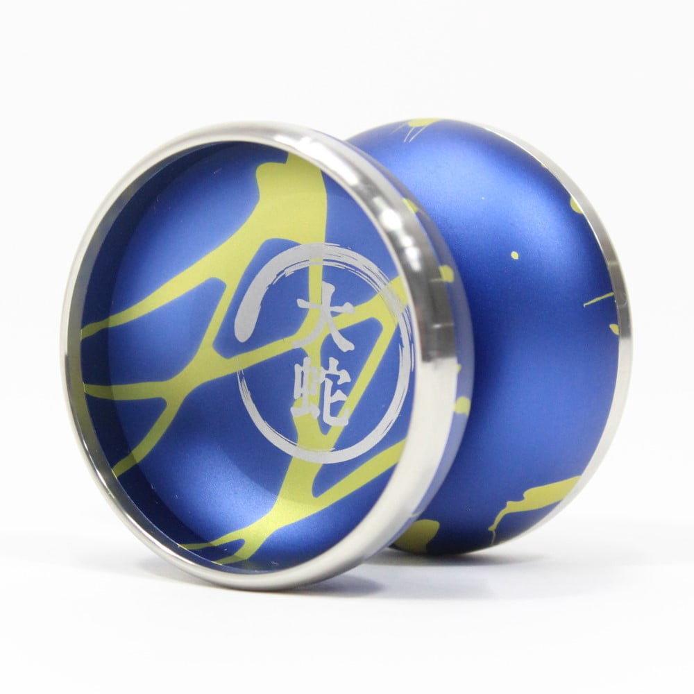 Sengoku Orochi Yo-Yo - Organic Shaped 7068 Aluminum Bi-Metal YoYo (Blue Yellow Splash)
